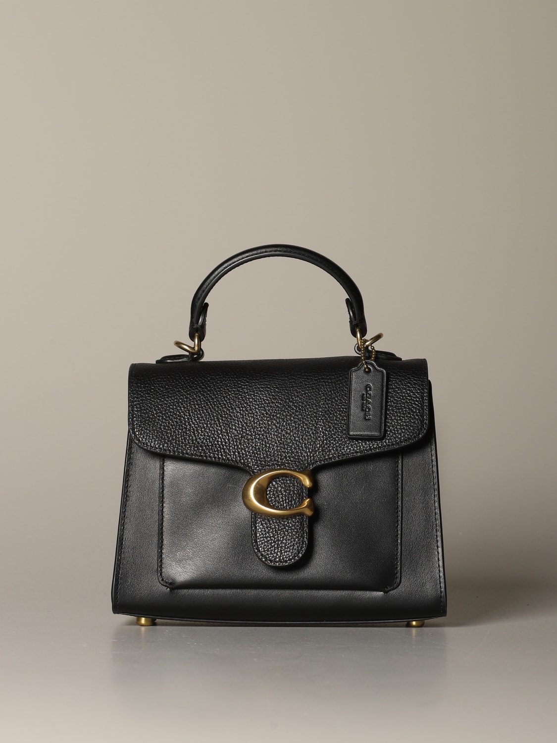 COACH: Tabby 20 bag in smooth and textured leather - Black | COACH mini ...