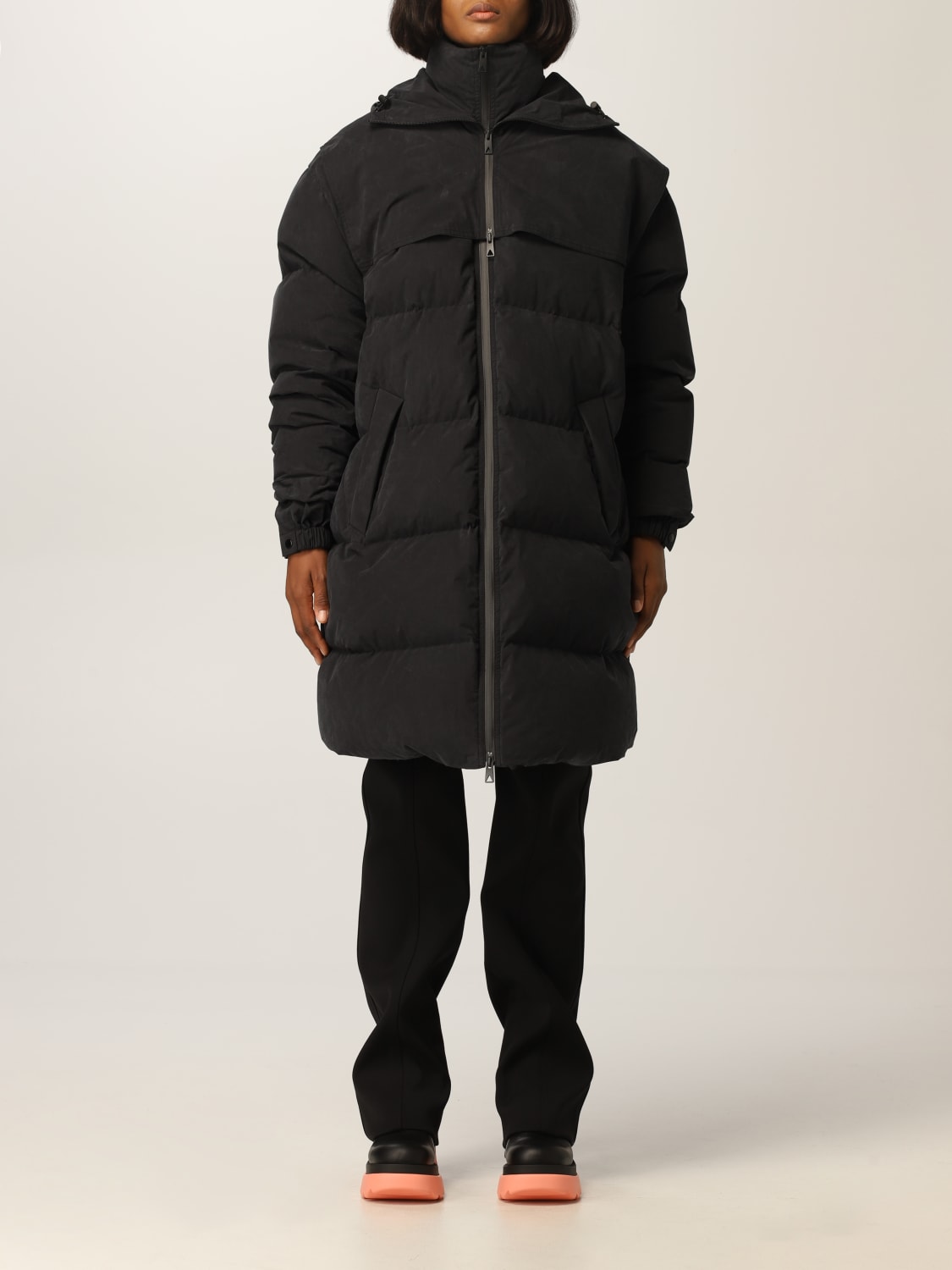 BOTTEGA VENETA: cotton down jacket - Black | BOTTEGA VENETA jacket ...