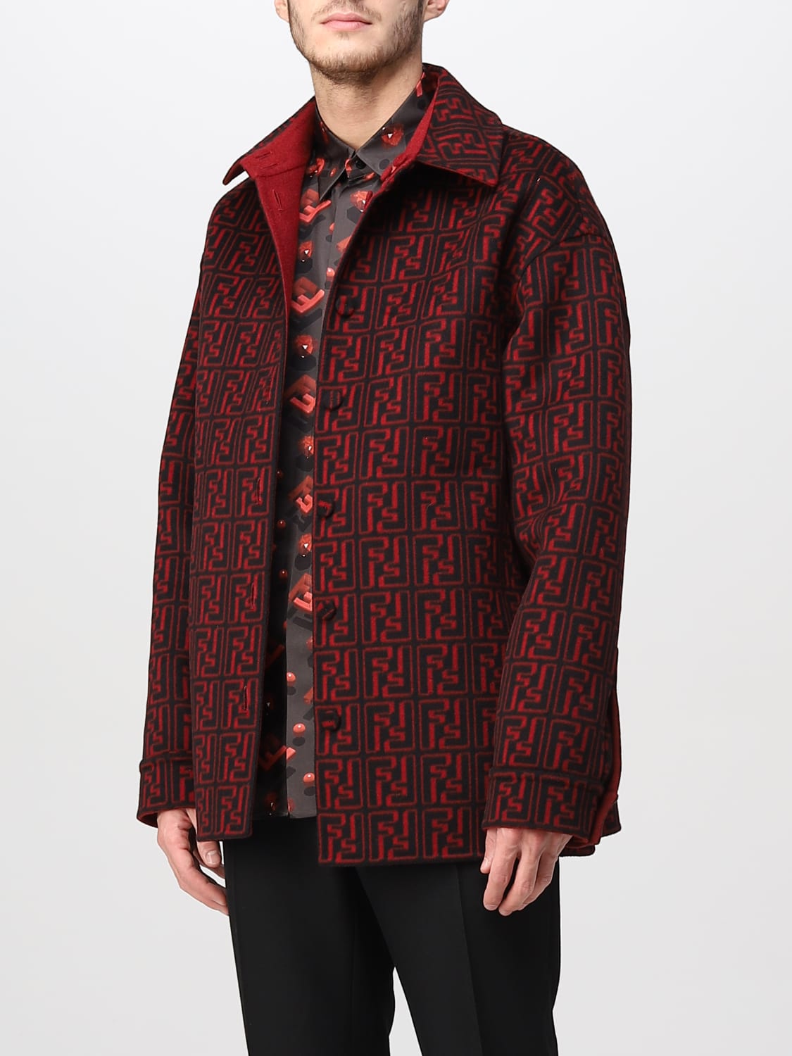 FENDI Outlet: Blazer men - Red  FENDI jacket FW1077AL57 online at