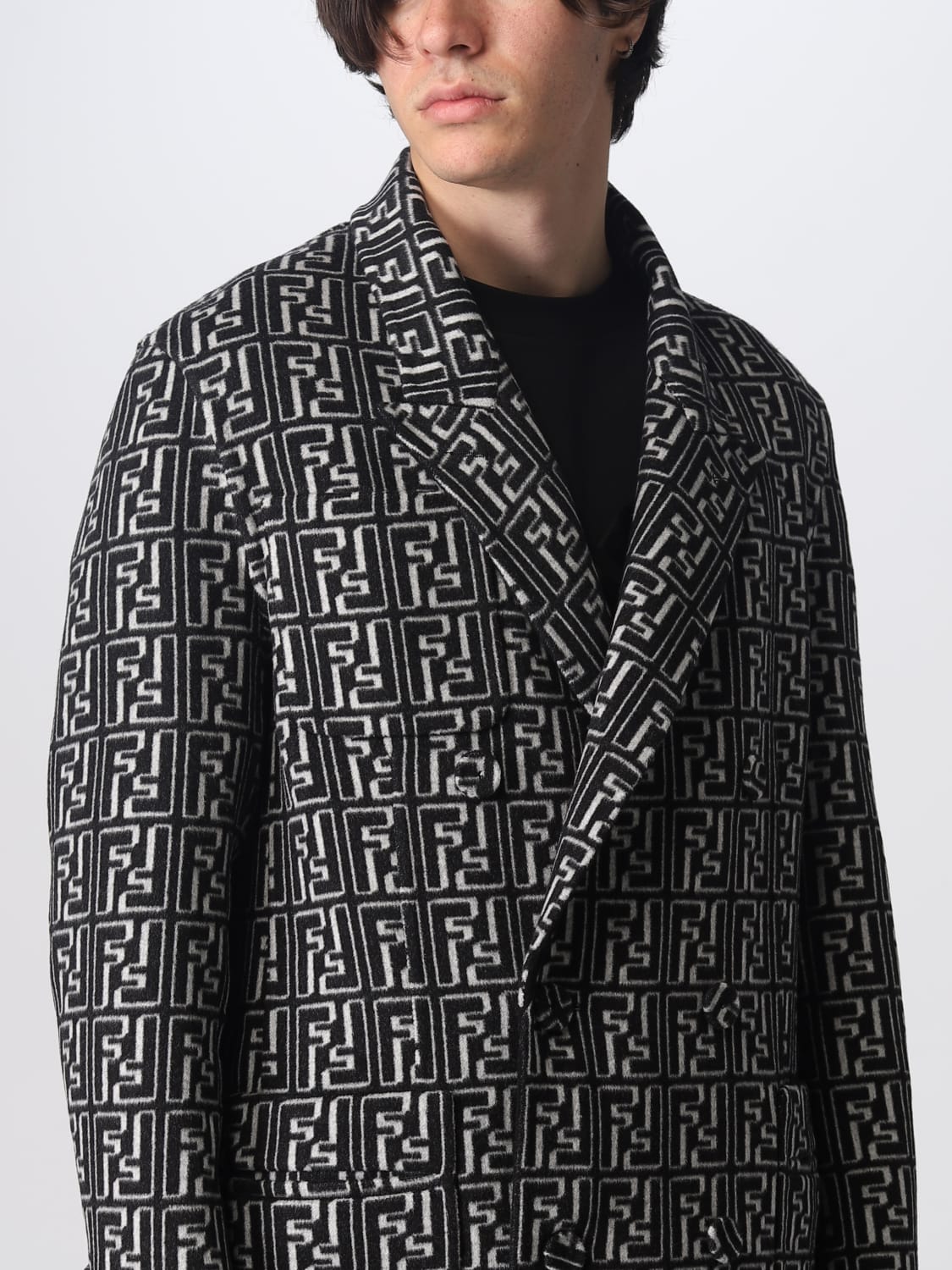 Black fendi outlet coat