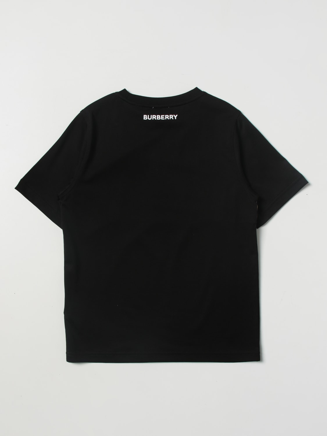 BURBERRY：Tシャツ ボーイ - ブラック | GIGLIO.COMオンラインの 