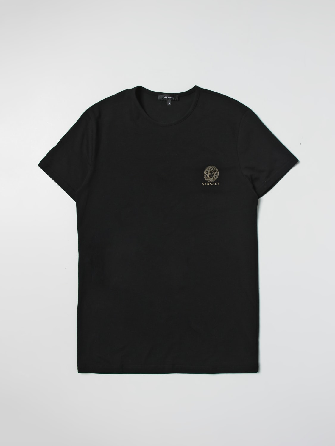 Versace Outlet: cotton undershirt - Black  Versace underwear  AUU01005A232741 online at