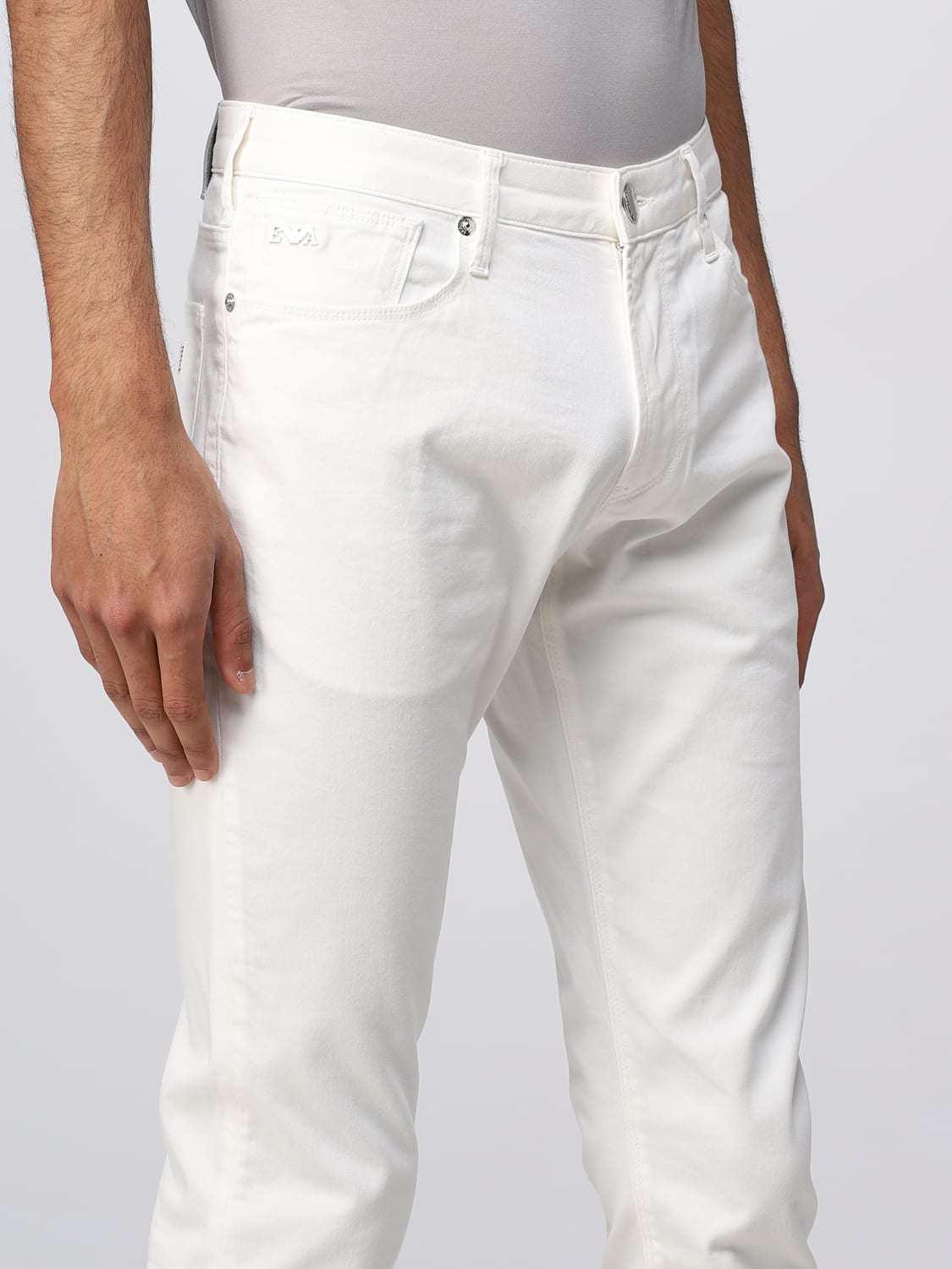 EMPORIO ARMANI Outlet denim jeans White EMPORIO ARMANI jeans