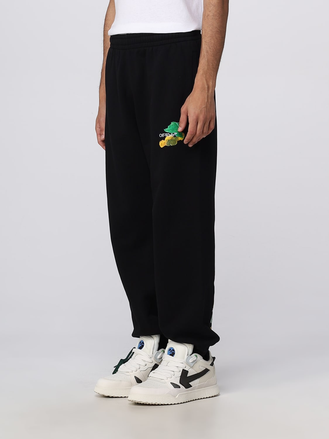 OFF-WHITE Outlet: stretch cotton pants - Black