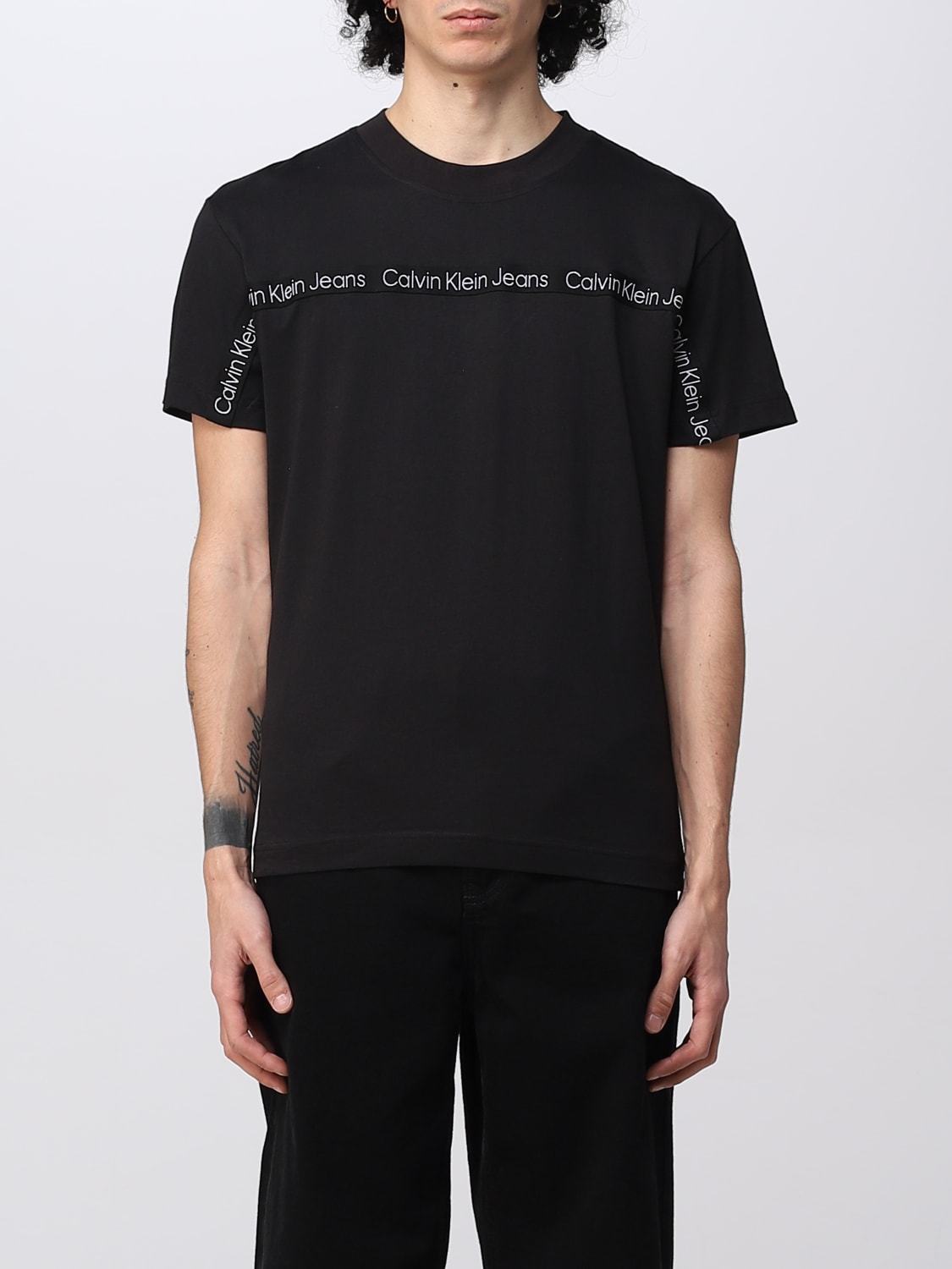 CALVIN KLEIN JEANS: T-shirt men - Black | CALVIN KLEIN JEANS t-shirt ...