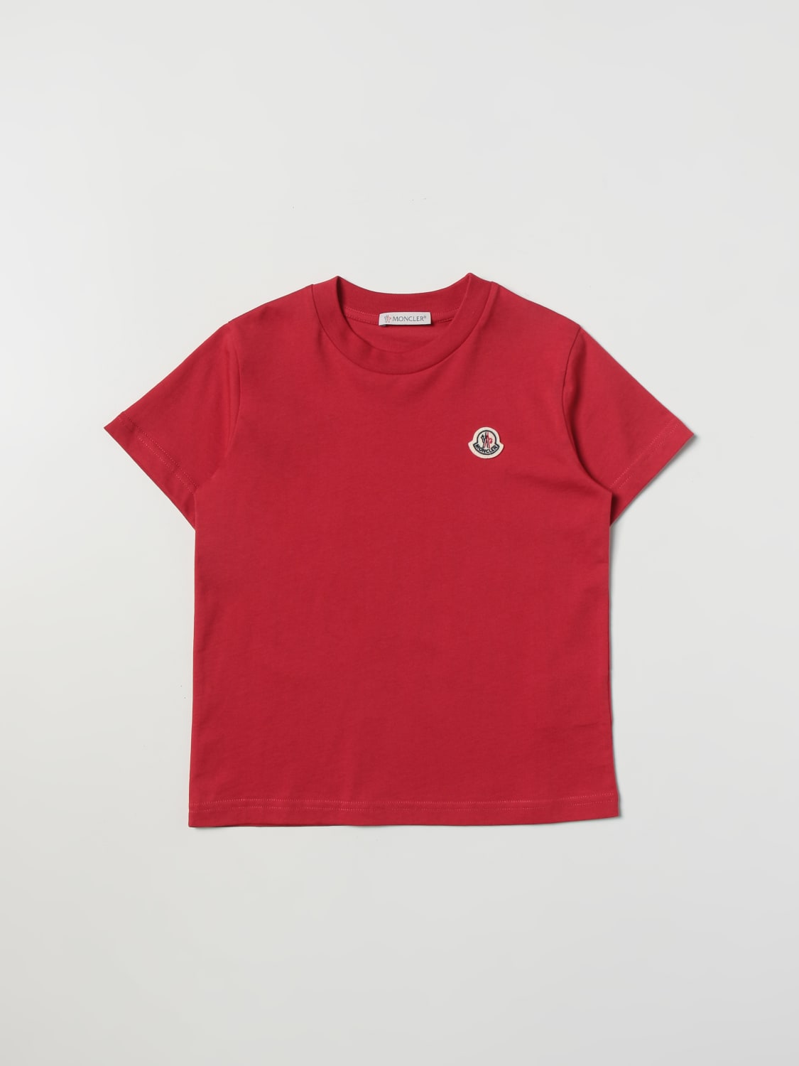 MONCLER: cotton T-shirt - Red | MONCLER t-shirt 8C0003383907