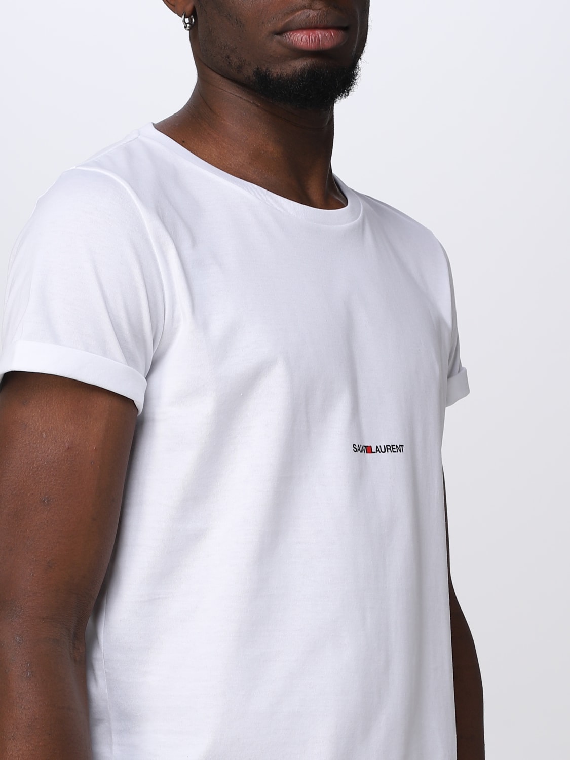 SAINT LAURENT：Tシャツ メンズ - ホワイト | GIGLIO.COMオンラインの