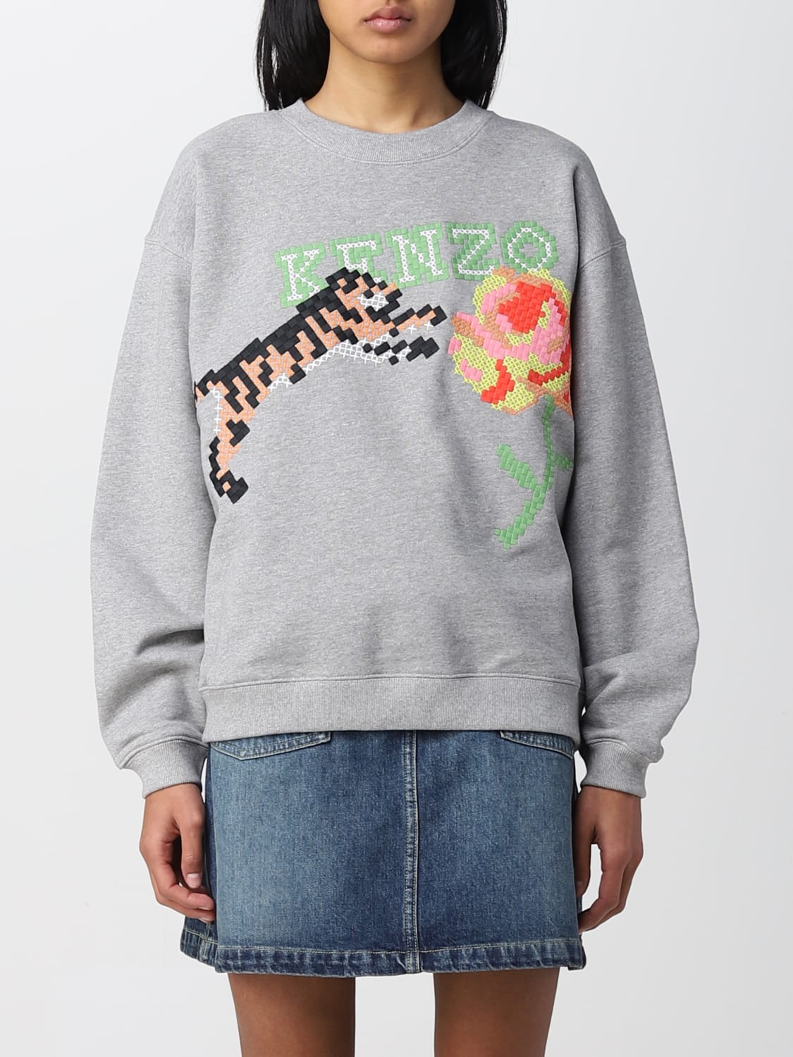 Kenzo Outlet sweatshirt for woman Grey Kenzo sweatshirt