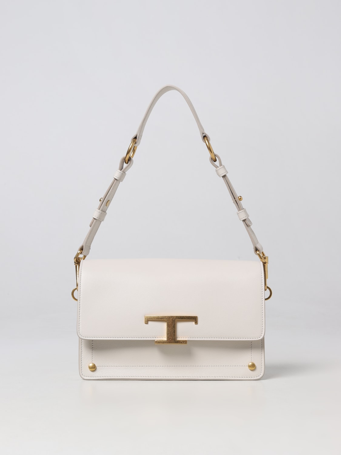 TOD'S: Shoulder bag woman - White | TOD'S shoulder bag XBWTSIN0100ROR ...