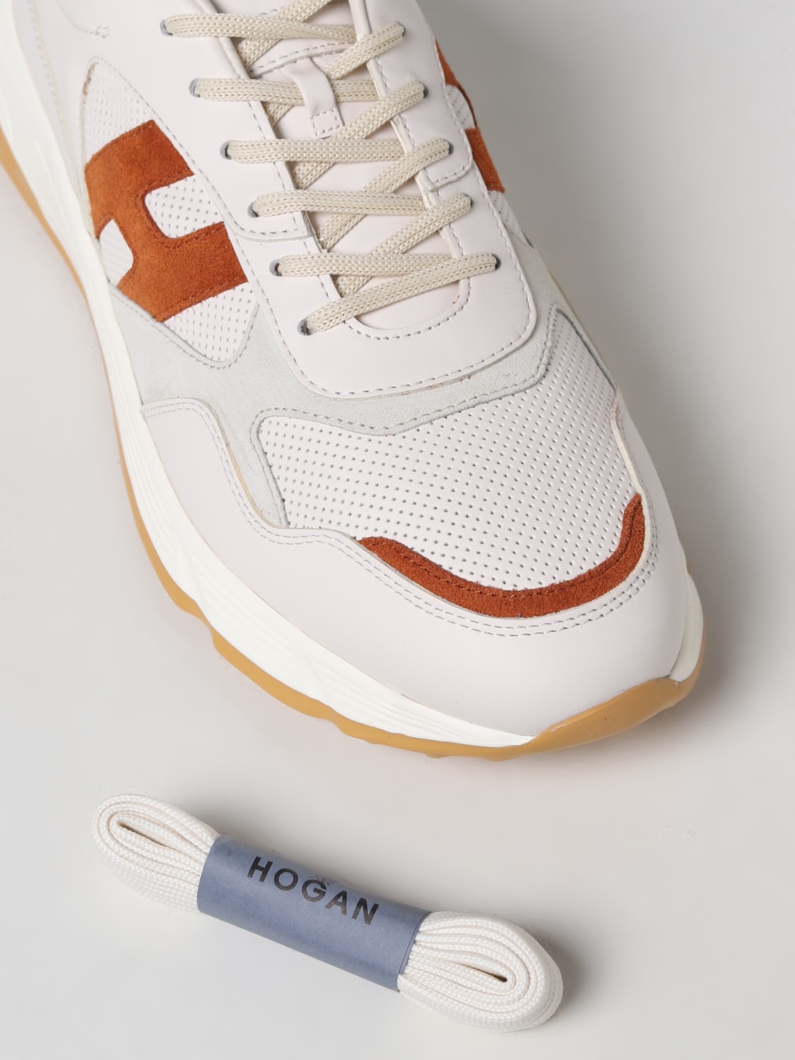 HOGAN Hyperlight sneakers in leather Yellow Cream HOGAN sneakers