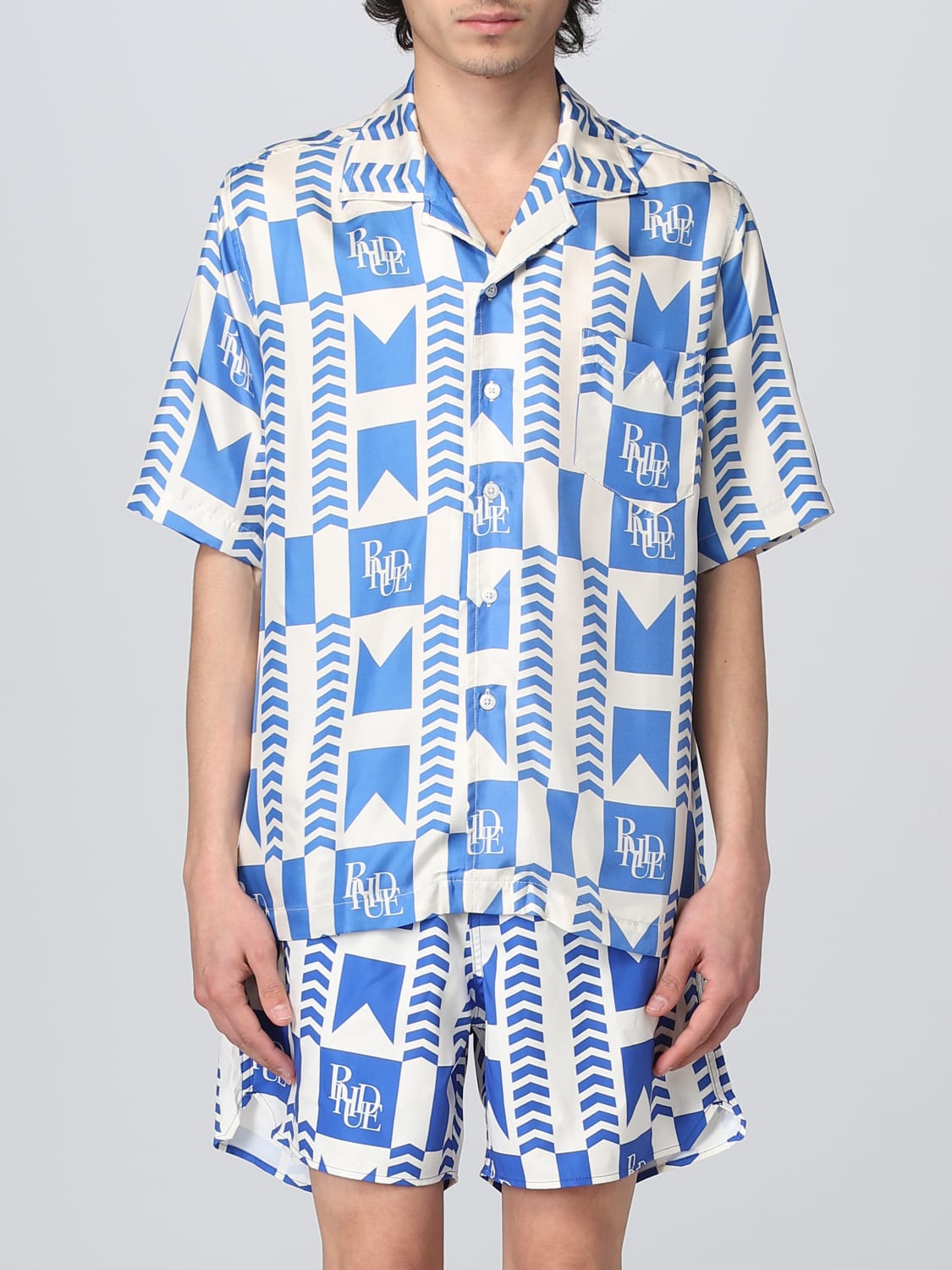 Rhude Outlet: shirt for man - Gnawed Blue | Rhude shirt