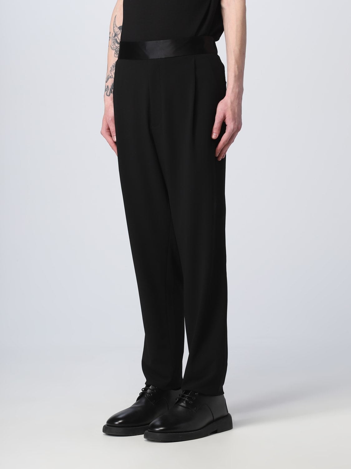 GIORGIO ARMANI pants for man Black Giorgio Armani pants