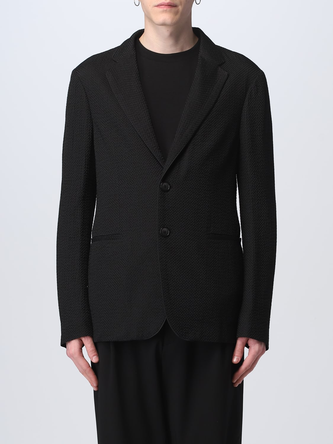 GIORGIO ARMANI Outlet Blazer men Black GIORGIO ARMANI blazer