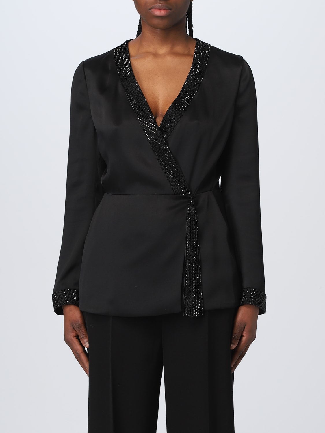 GIORGIO ARMANI Outlet Blazer woman Black GIORGIO ARMANI