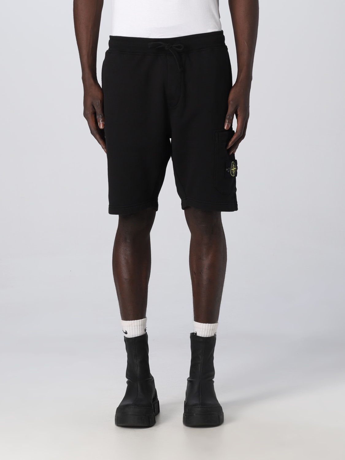 STONE ISLAND: Short men - Black | STONE ISLAND short 101564651 online ...