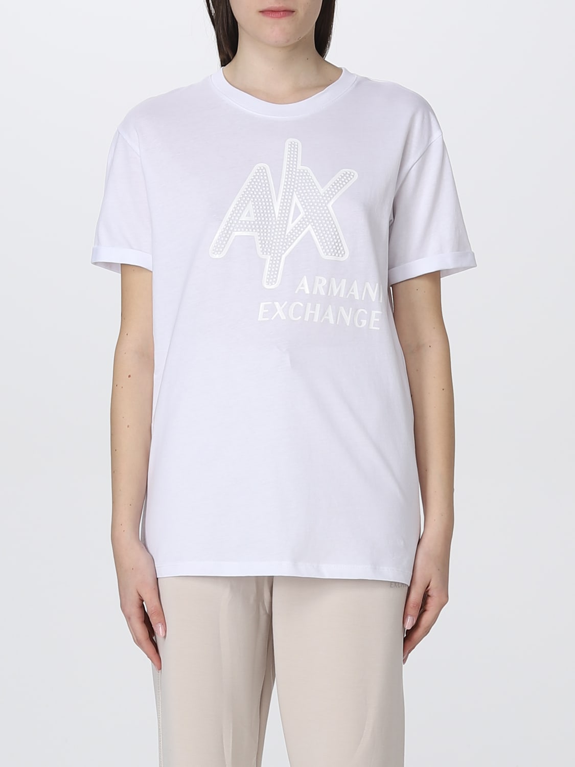 ARMANI EXCHANGE Outlet T shirt woman White ARMANI EXCHANGE t