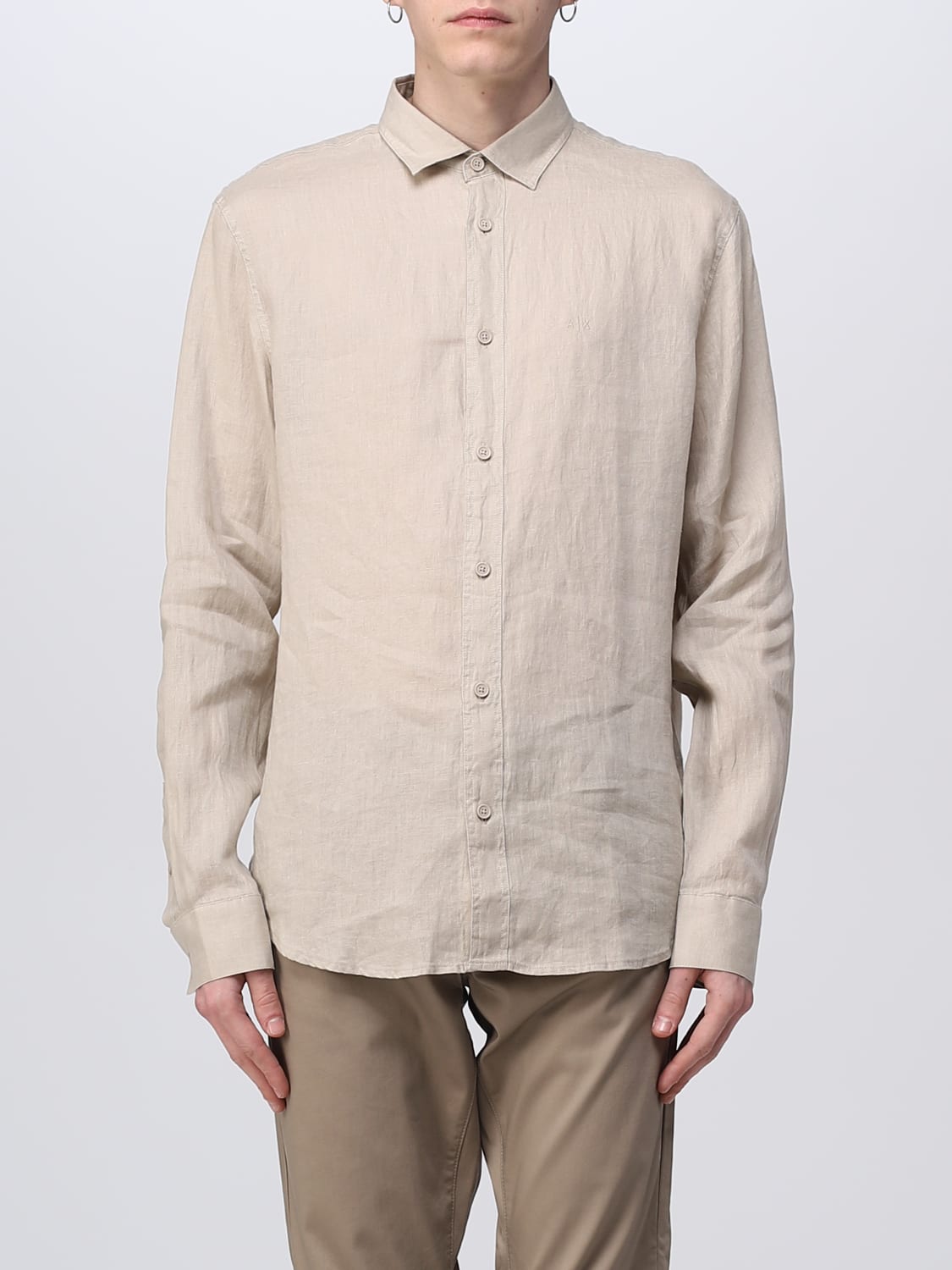 ARMANI EXCHANGE Outlet Shirt men Beige ARMANI EXCHANGE shirt