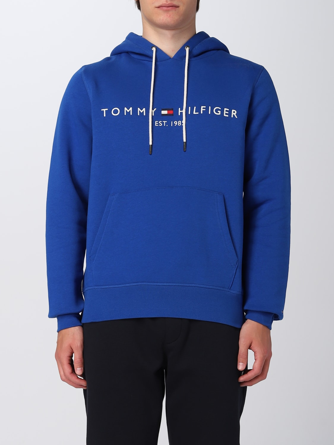 TOMMY HILFIGER: sweatshirt in cotton blend - Royal Blue  TOMMY HILFIGER  sweatshirt MW0MW11599 online at
