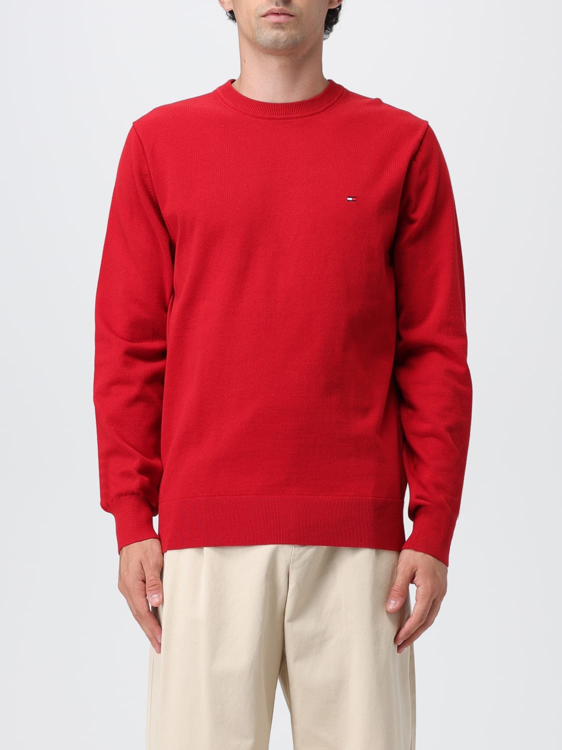 TOMMY HILFIGER: sweatshirt in cotton blend - Red