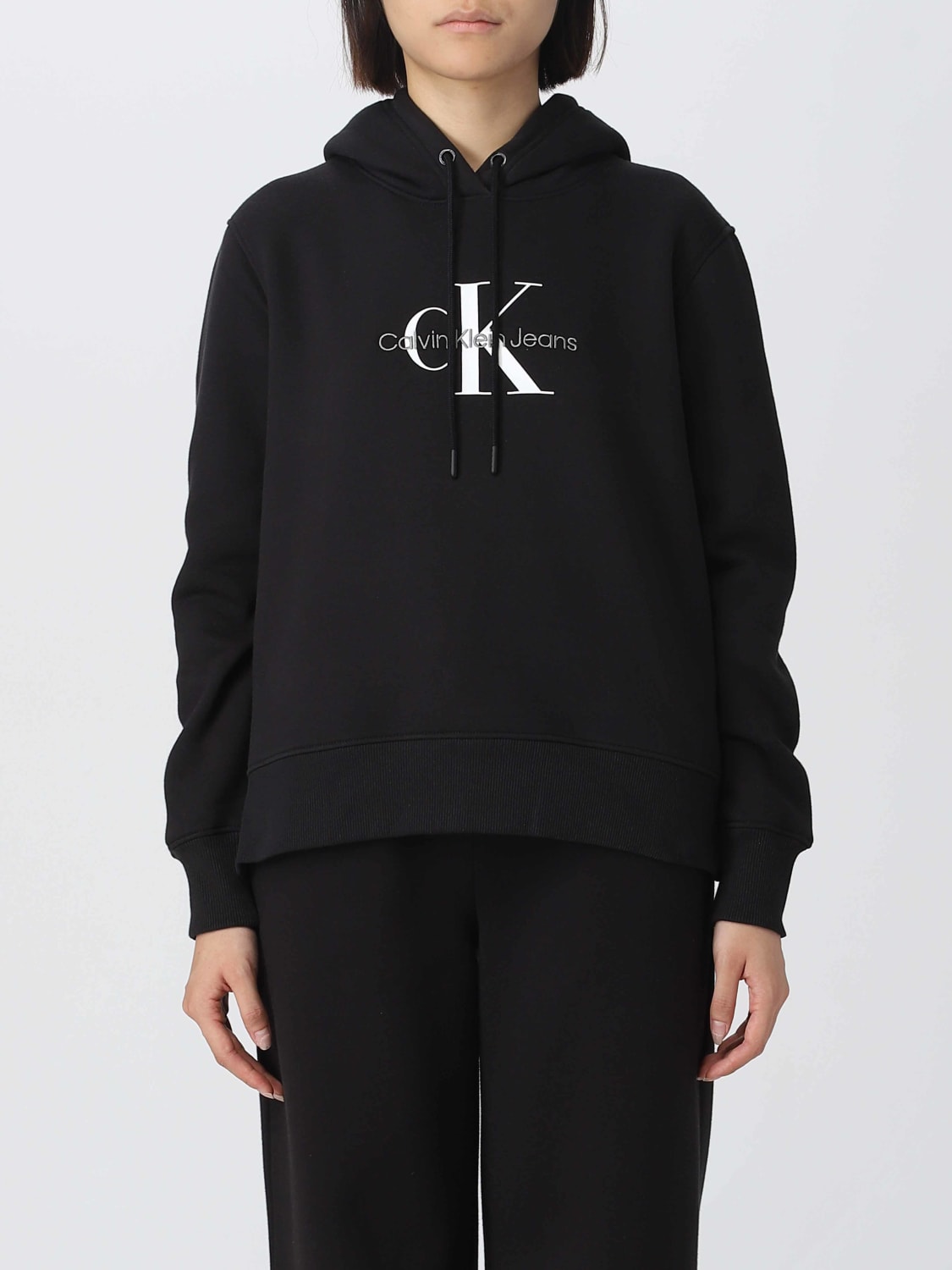 CK JEANS: Sweatshirt woman - Black  CK JEANS sweatshirt J20J221335 online  at