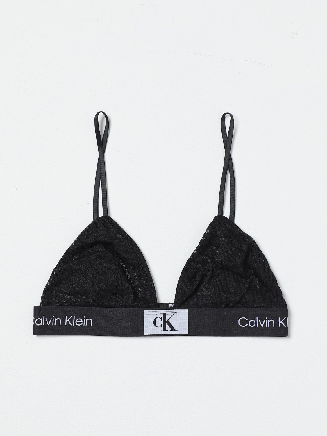 Calvin Klein Underwear Black & White Typography Bralette Bra