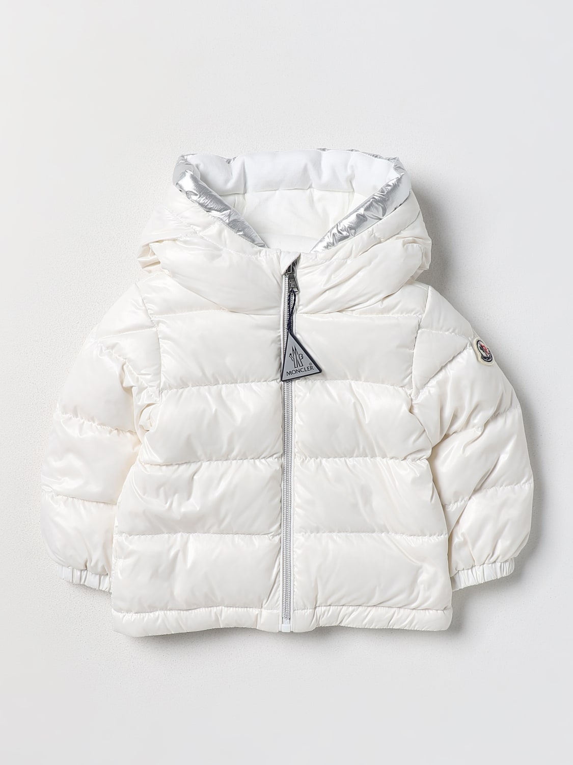 MONCLER: jacket in padded nylon - White | MONCLER jacket 1A000115963V ...