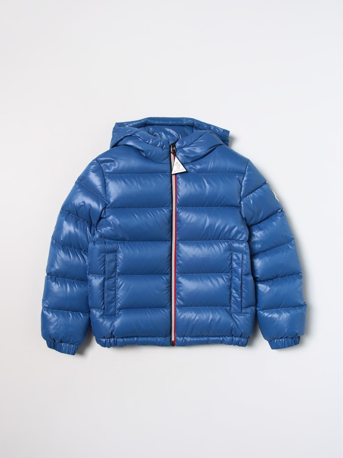 MONCLER: jacket in nylon - Gnawed Blue | MONCLER jacket 1A0008068950 ...
