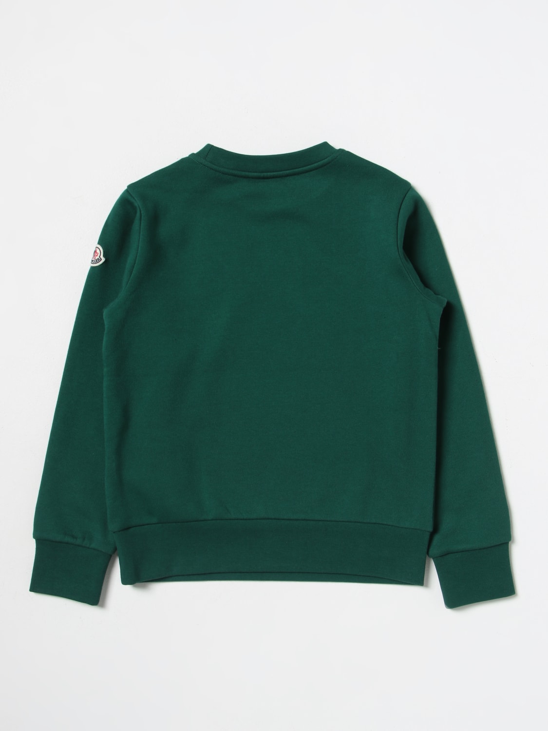 MONCLER sweatshirt in cotton Green Moncler sweater