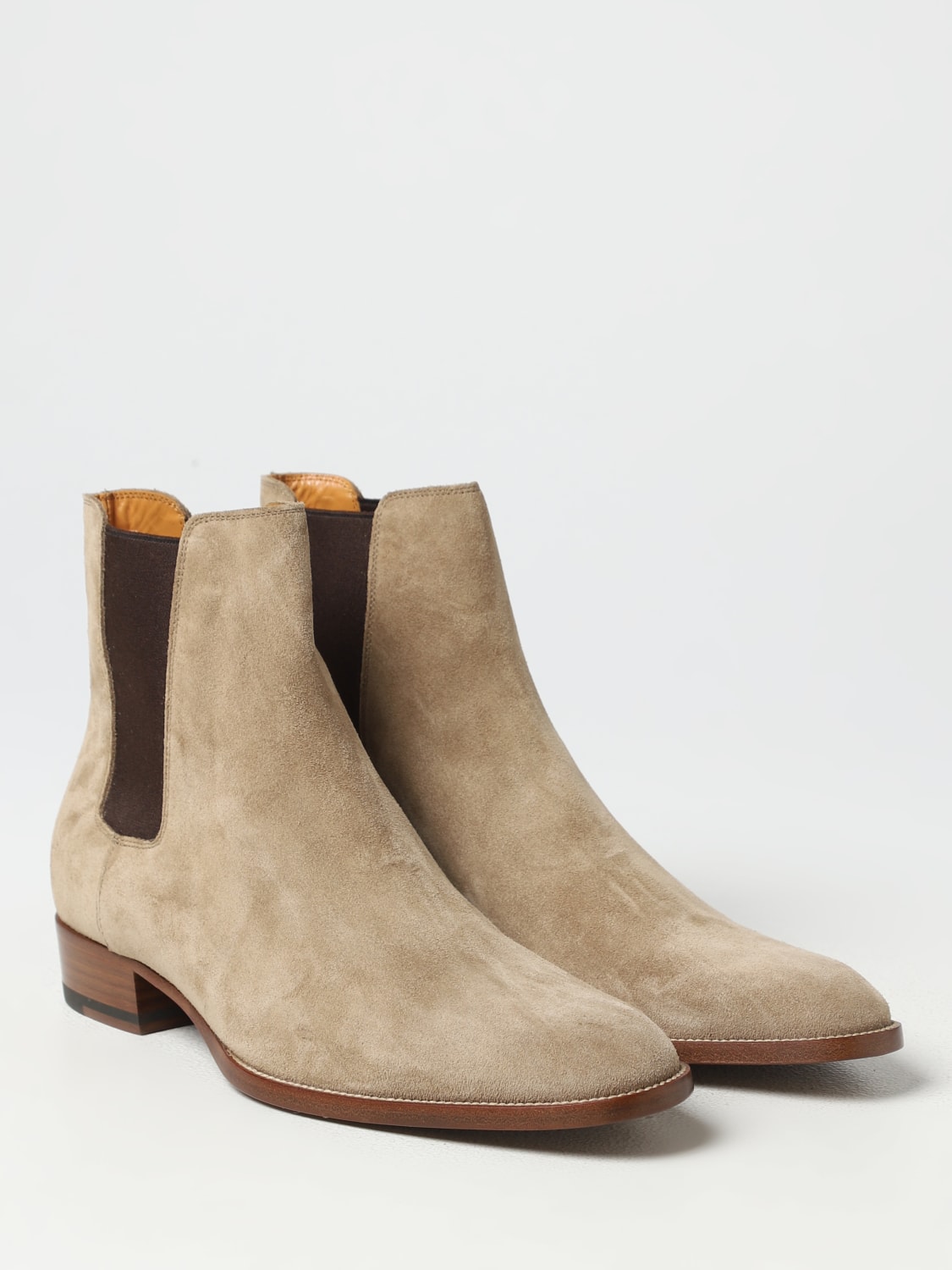 Saint laurent suede top chelsea boots