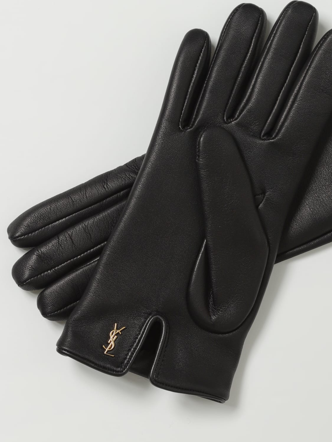 Ysl sale leather gloves