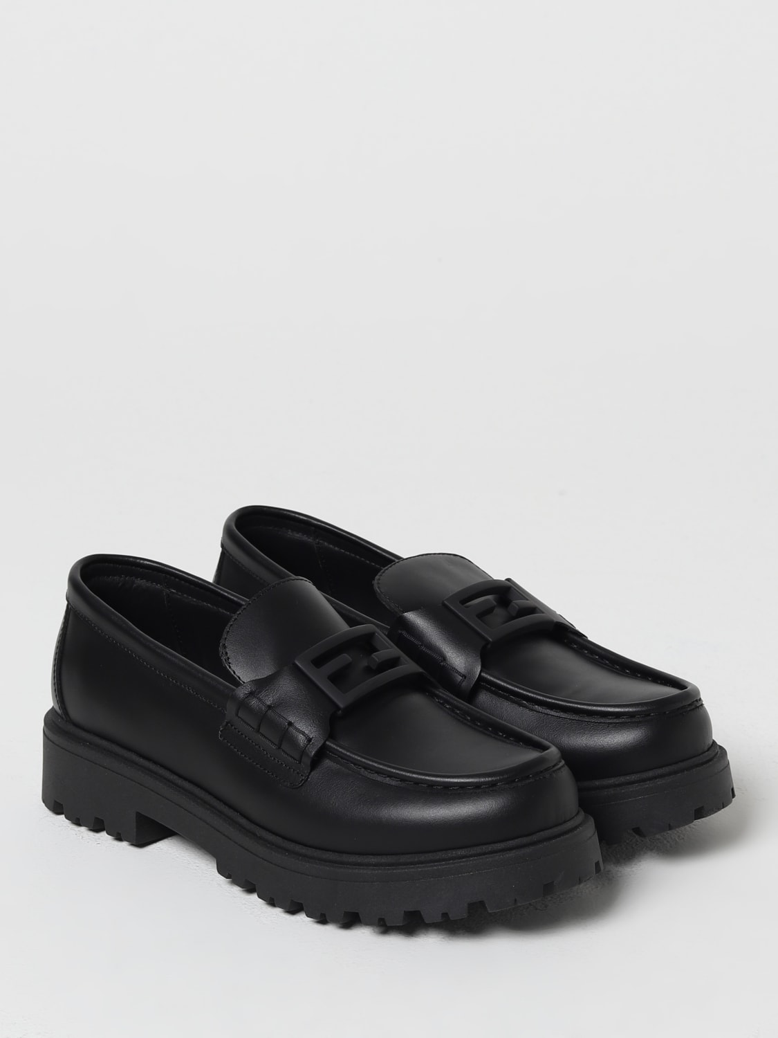FENDI KIDS: Shoes kids - Black | FENDI KIDS shoes JMR460NA7 online at ...