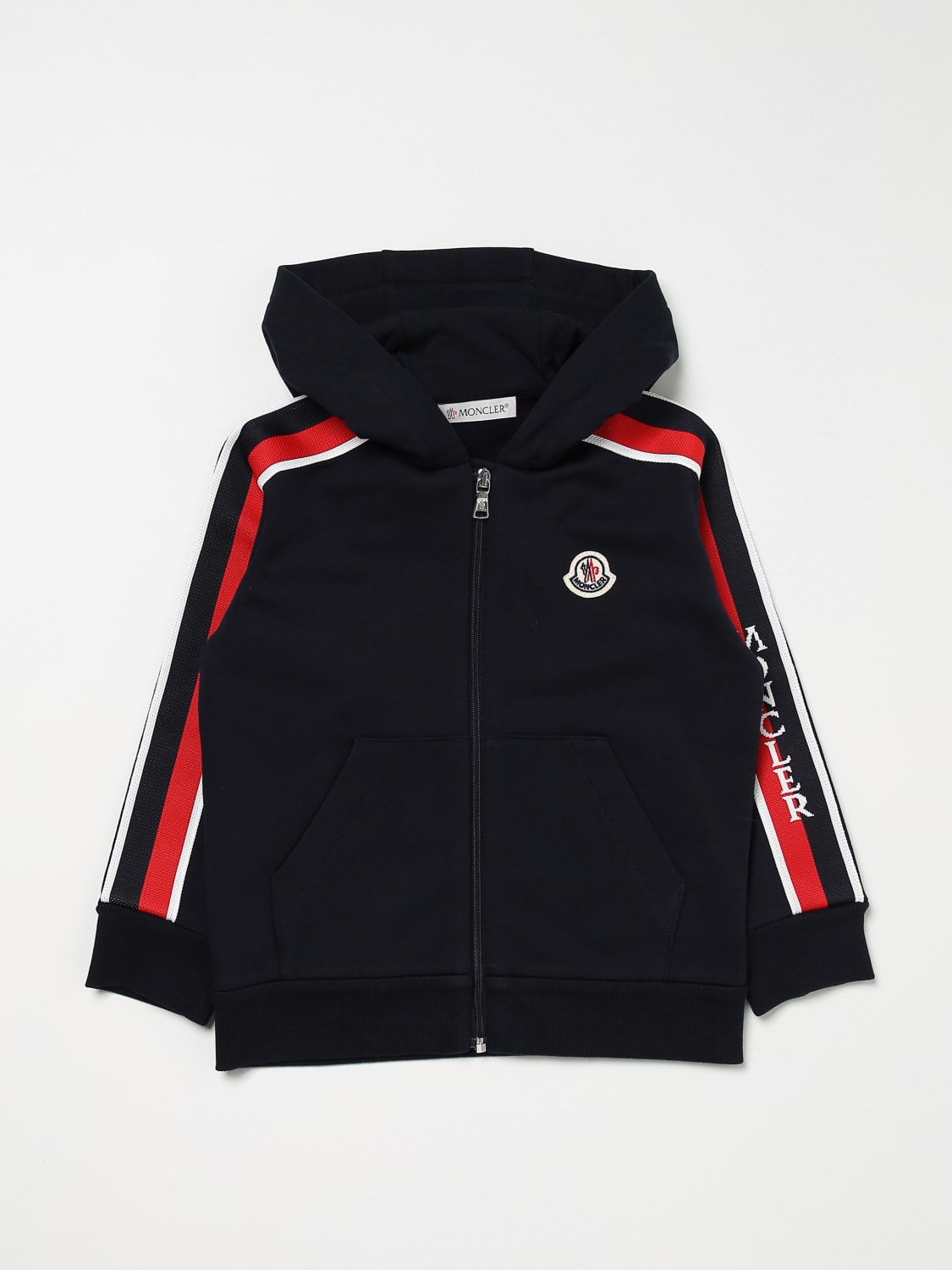 Moncler tracksuit store black and red