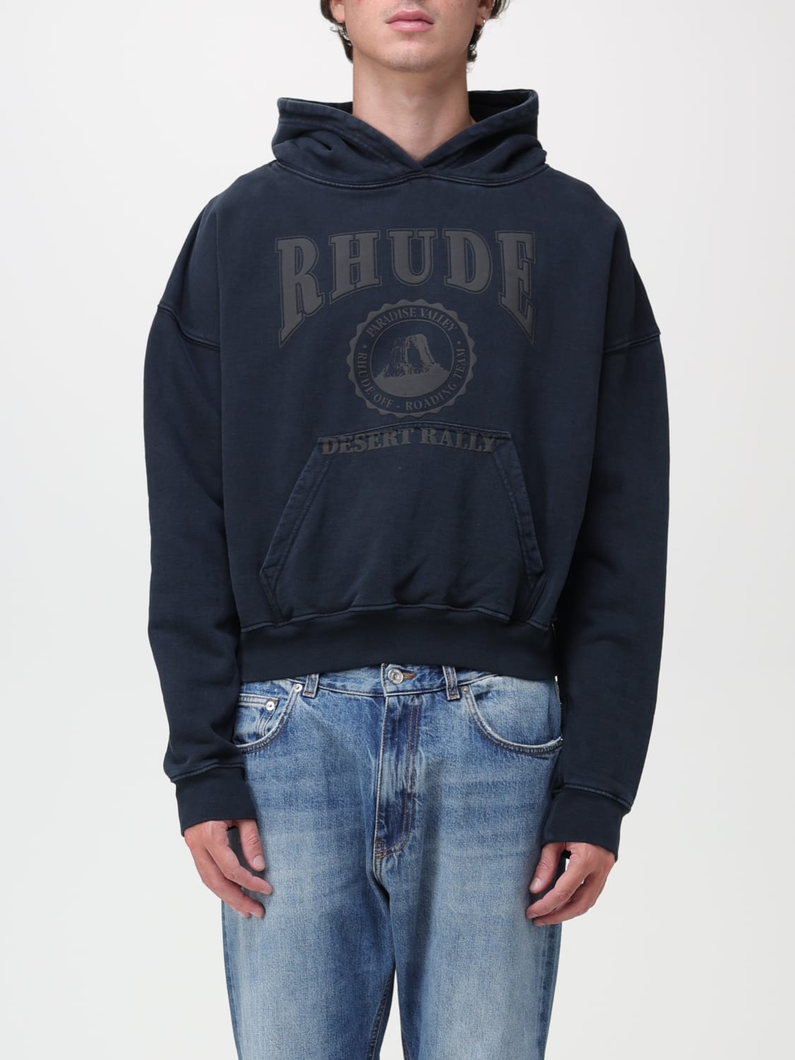 RHUDE：スウェットシャツ メンズ - ブラック | GIGLIO.COMオンラインの ...