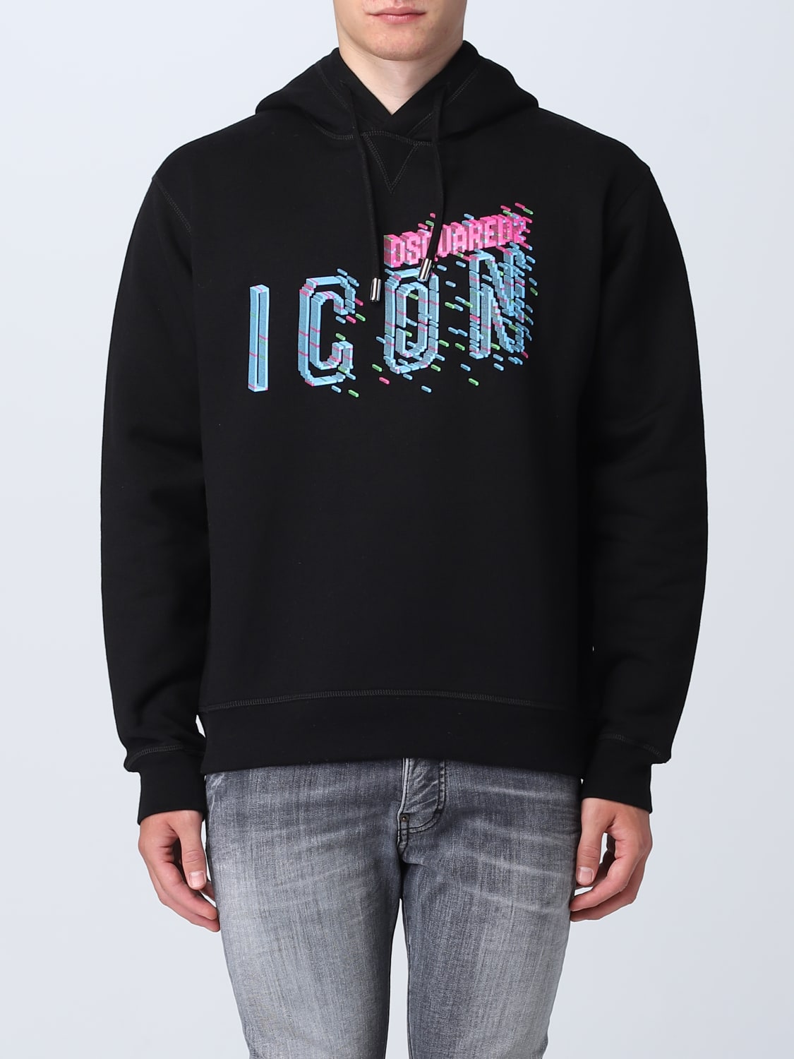 Dsquared2 Icon-print hooded sweatshirt - Black