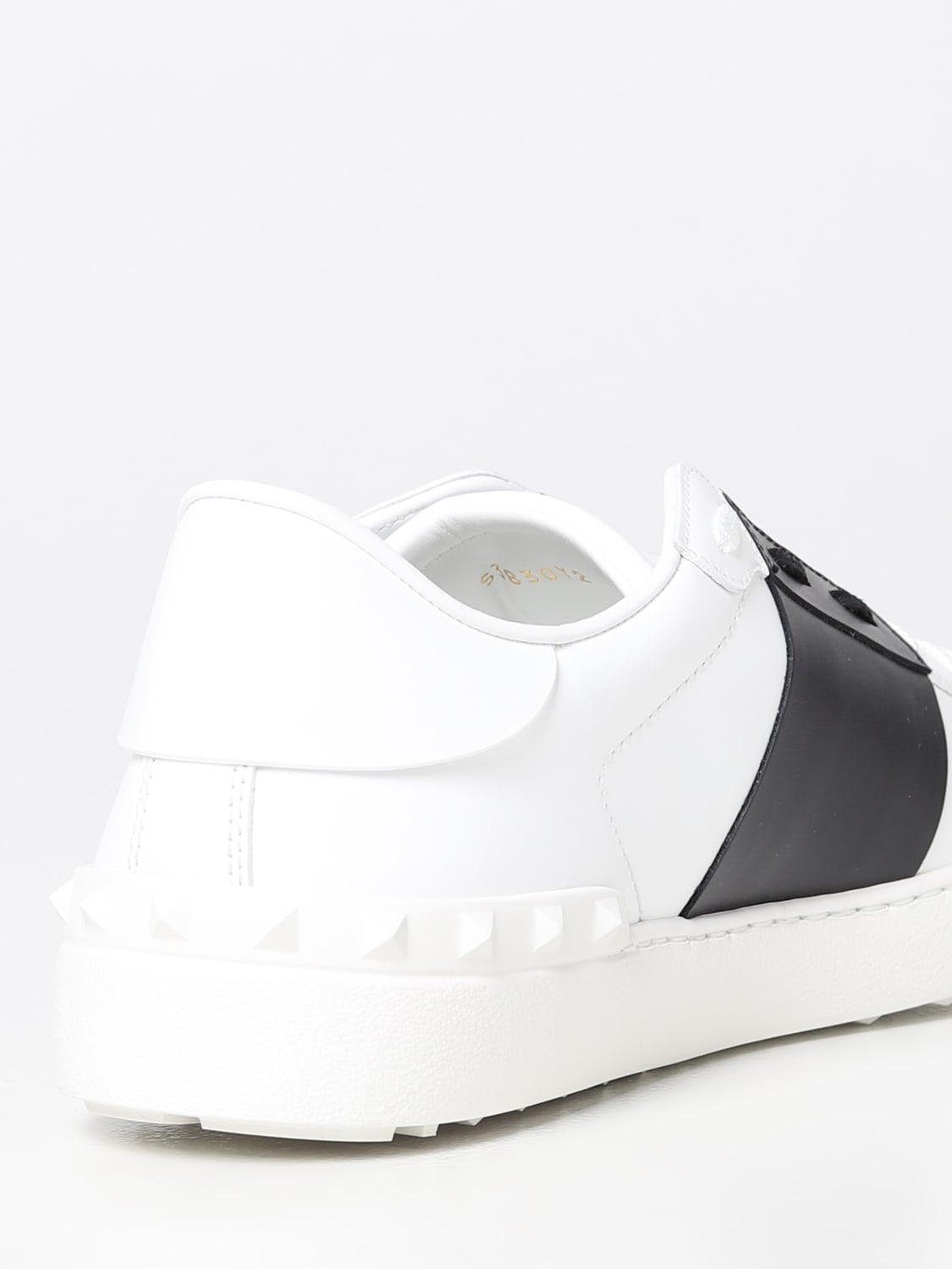 VALENTINO GARAVANI: Open leather sneakers - White 1 | VALENTINO ...