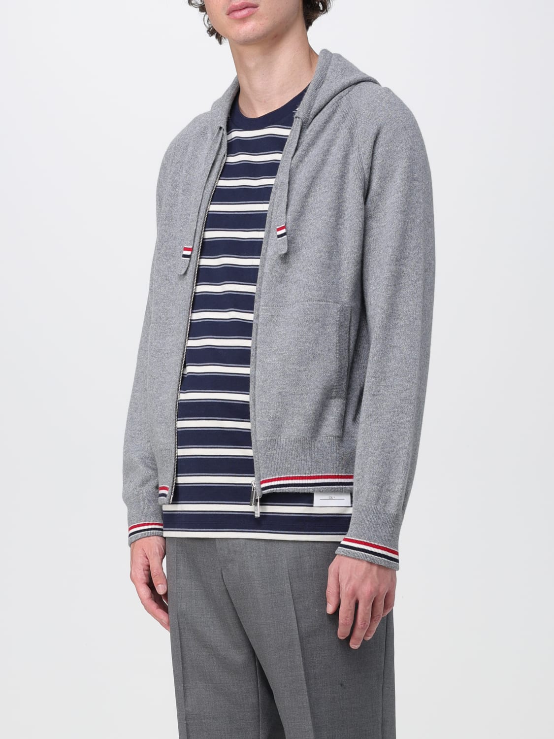 THOM BROWNE sweater in cashmere Grey Thom Browne sweater