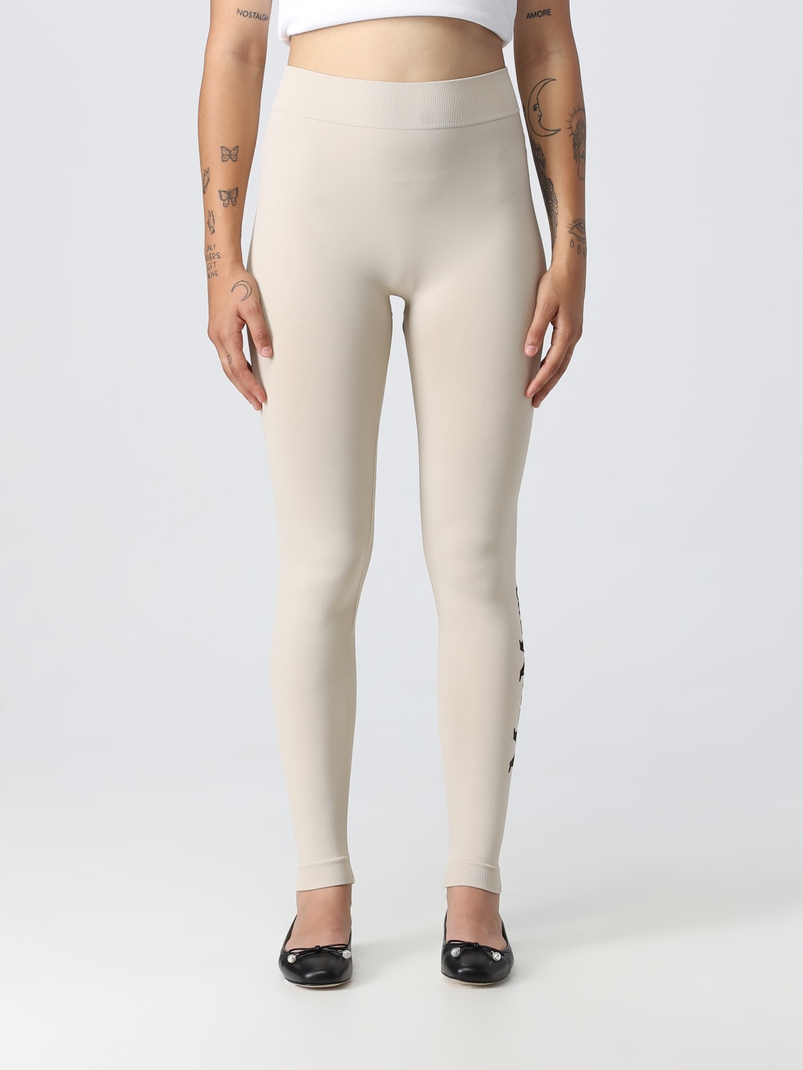 Leggings Max Mara White size XL International in Not specified