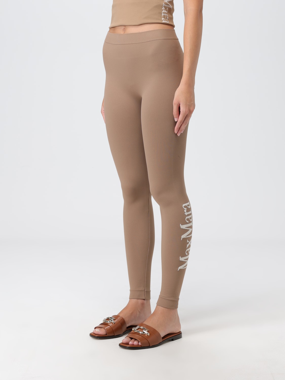 S Max Mara Lama Leggings In Technical Stretch Fabric