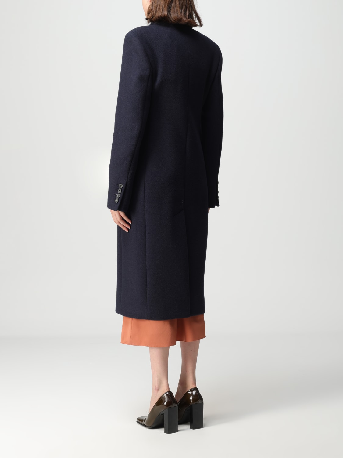 SPORTMAX：コート レディース - ネイビー | GIGLIO.COMオンラインの