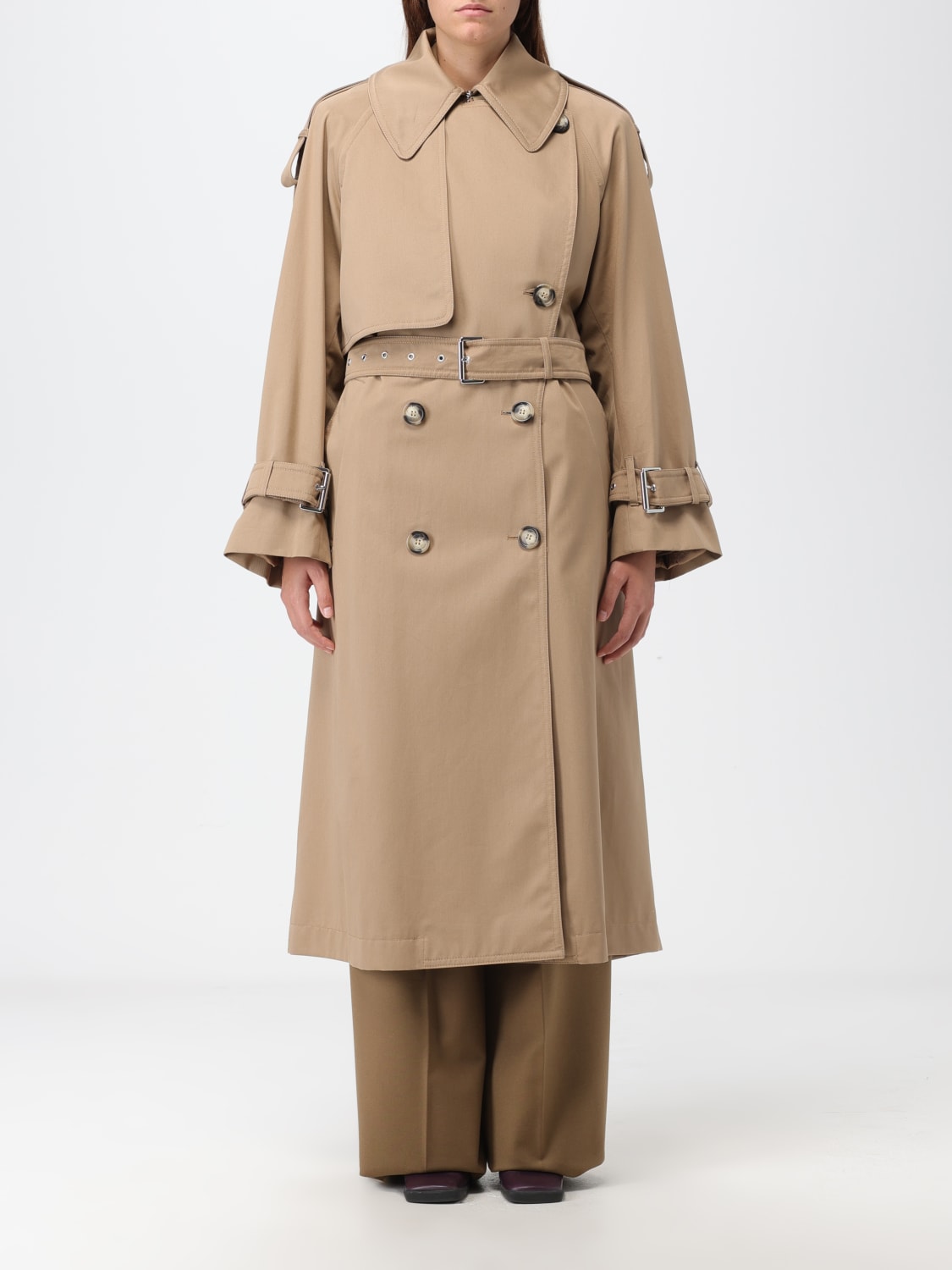 SPORTMAX: trench coat for woman - Sand | Sportmax trench coat