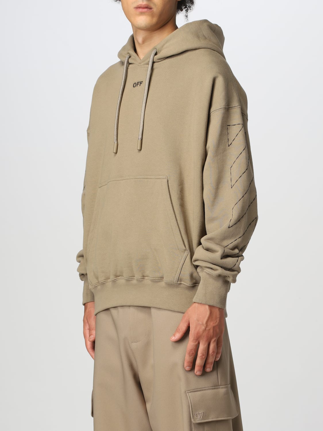 Off white white hoodie on sale mens