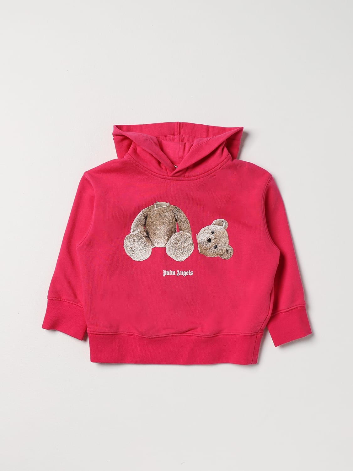 Palm Angels Teddy Bear-Print Hoodie Pink