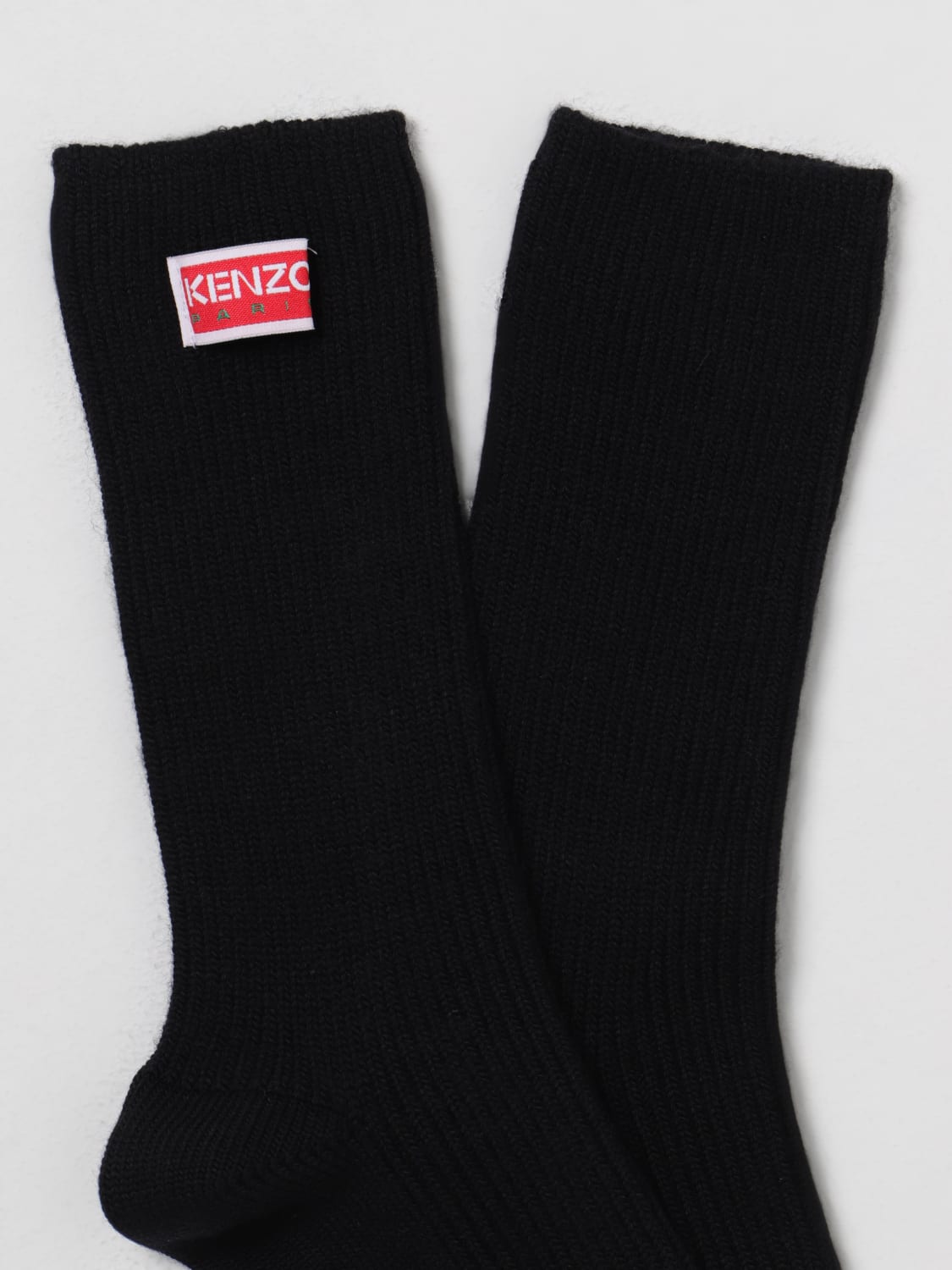kenzo-outlet-calze-in-misto-cotone-e-lana-nero-calze-kenzo