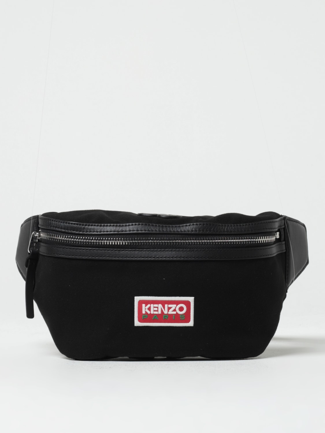 KENZO: belt bag in cotton canvas - Black | KENZO belt bag FD65SA107B10 ...