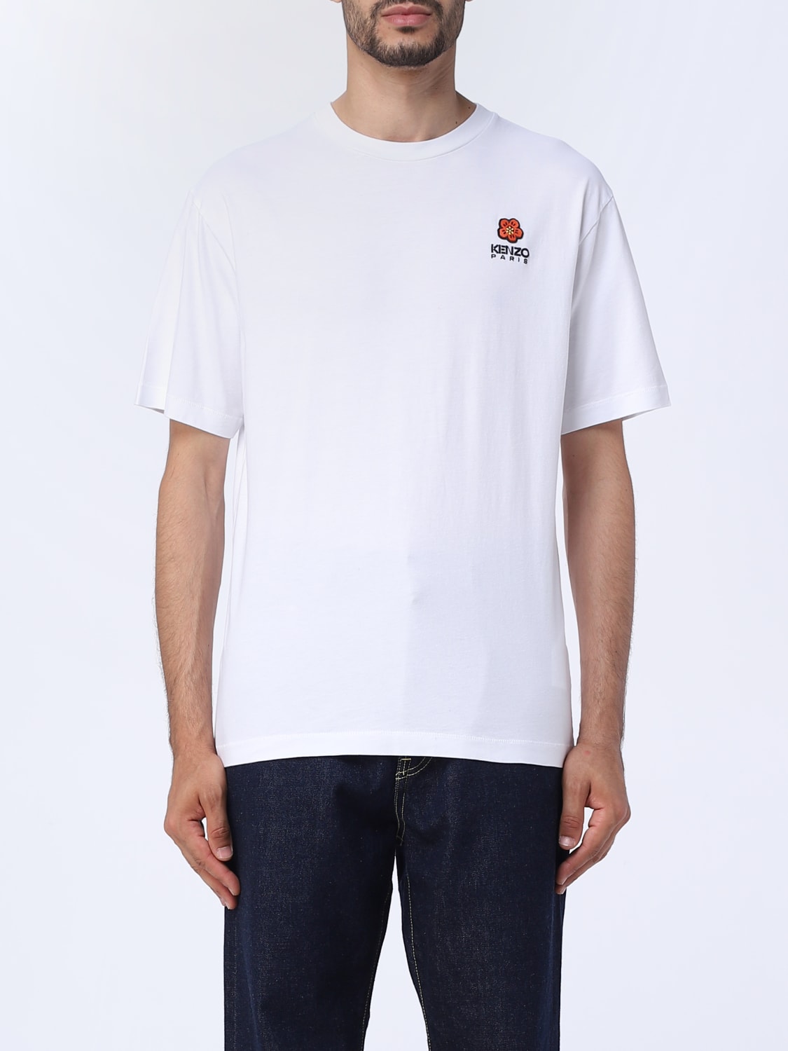 KENZO: Flower cotton t-shirt - White | KENZO t-shirt FC65TS4124SG ...