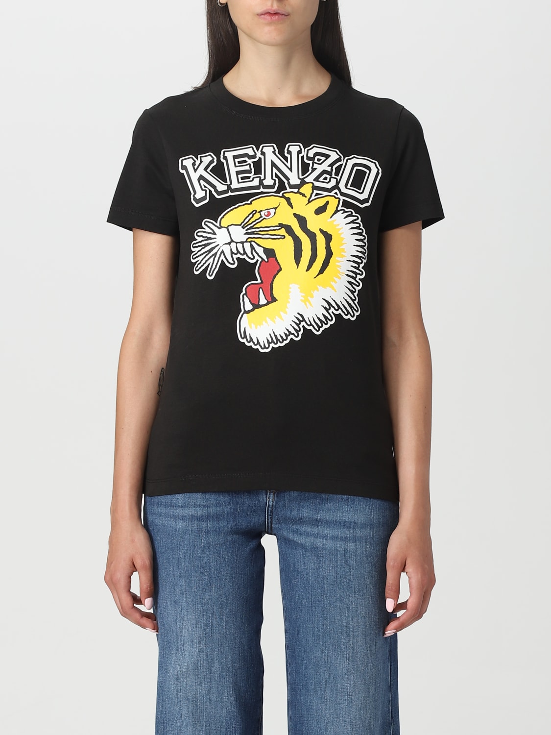 KENZO：Tシャツ レディース - ブラック | GIGLIO.COMオンラインのKenzo
