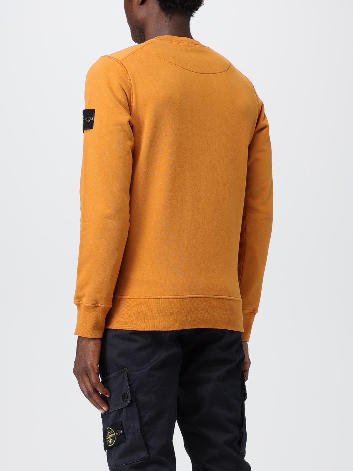 STONE ISLAND: Sweatshirt men - Rust  STONE ISLAND sweatshirt 63051 online  at