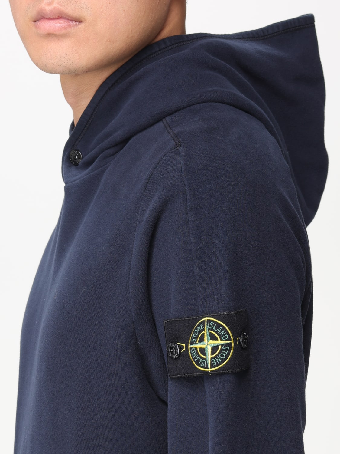 Stone island cheap navy blue hoodie