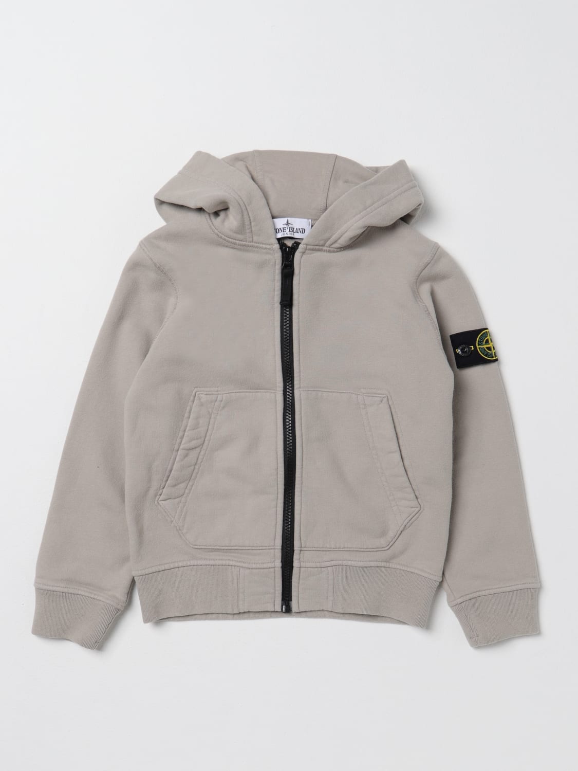 STONE ISLAND JUNIOR sweatshirt in cotton Ivory STONE ISLAND