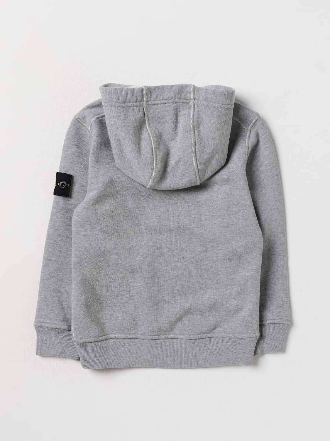 Grey stone island hoodie hot sale junior